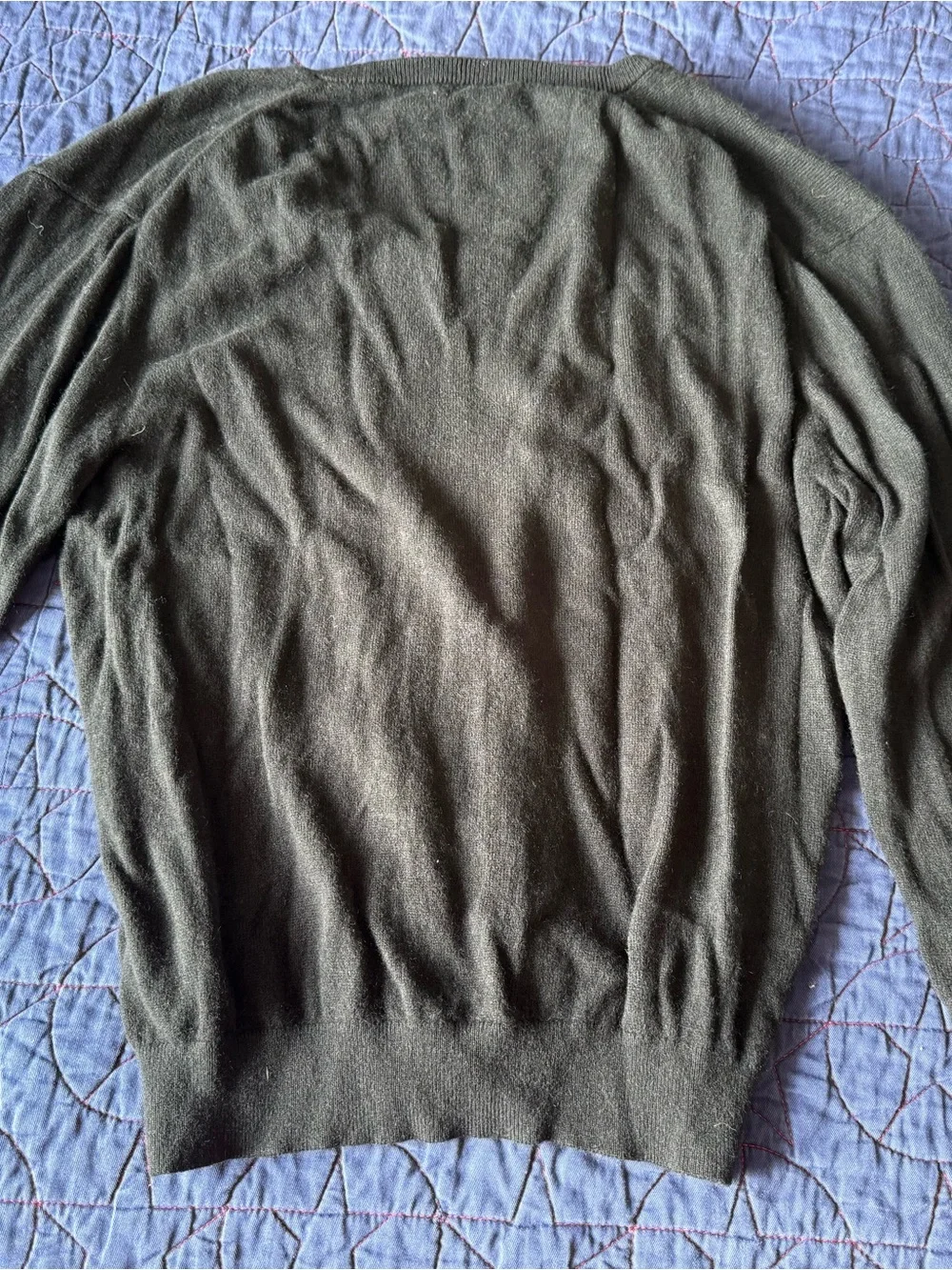 J. Crew 100% Cashmere Black Relaxed V-Neck Sweater Small